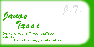 janos tassi business card